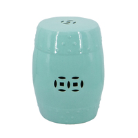 Aqua Ceramic Cut Out Stool 45cmh