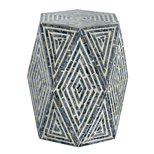 Black & White Hexagon Stool